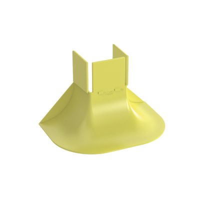 Accesorio de Control de Radio de Curvatura, Para Bajadas de Cable con Canaletas FiberRunner 2x2, Color Amarillo