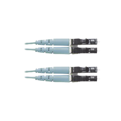 Jumper de Fibra Optica Multimodo 50/125 OM3, LC-LC Duplex, OFNR (Riser), Color Aqua, 7 Metros