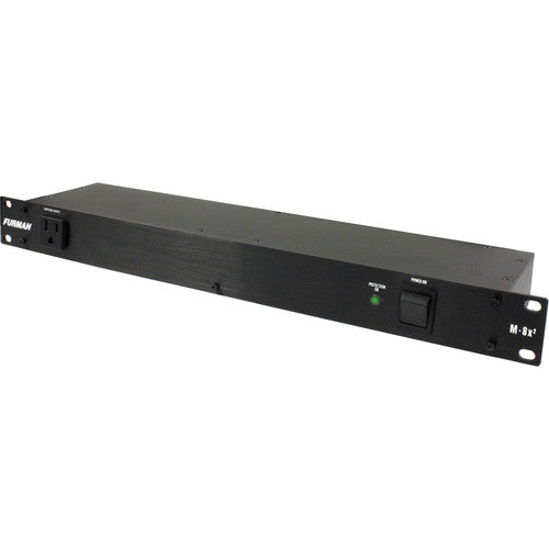 FURMAN M-8x2 Acondicionador de energía básico y asequible para rack 1U. Brinda protección esencial de 15A contra picos de voltaje y filtrado RFI/EMI(ruido) para audio limpio. Distribuye energía a 9 salidas. ¡Solución fiable y compacta para energía segura!