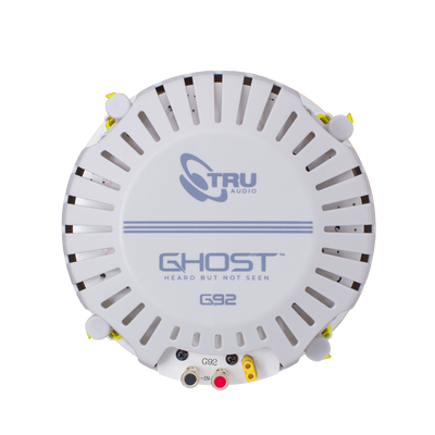 Ghost series, altavoz de 3 vías de plafón 9in, diseño trugrip  sin herramientas, woofer de polipropileno blanco, 150w 8ohms