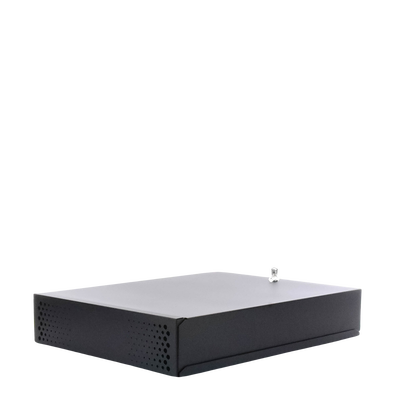 Gabinete Metálico para DVR/NVR. Tamaño Max. de DVR/NVR: 445 x 88 x 400mm (An.xAl.xProf.). Compatible con Fuente SLIM.