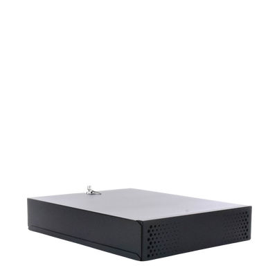 Gabinete Metálico para DVR/NVR. Tamaño Max. de DVR/NVR: 445 x 88 x 400mm (An.xAl.xProf.). Compatible con Fuente SLIM.