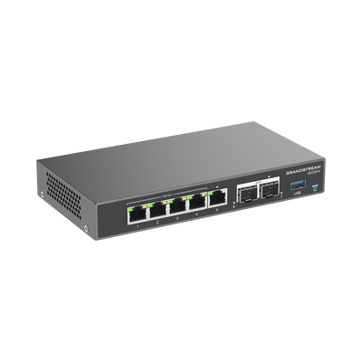 4 en 1: Firewall Nueva Generación, Router, PBX IP, Switch Gigabit de 5 Puertos (4 PoE) y 2 Puertos SFP 2.5 Gigabit