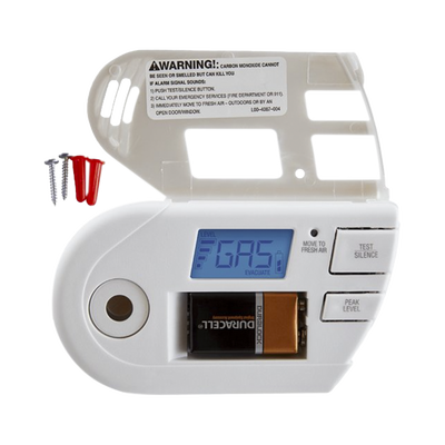 Detector Combo de Combinación de Gases Explosivos: Metano (GN), Propano (LP) y Monóxido de Carbono (CO), Con Pantalla Digital Retroiluminada, 120 Vca y Batería de Respaldo