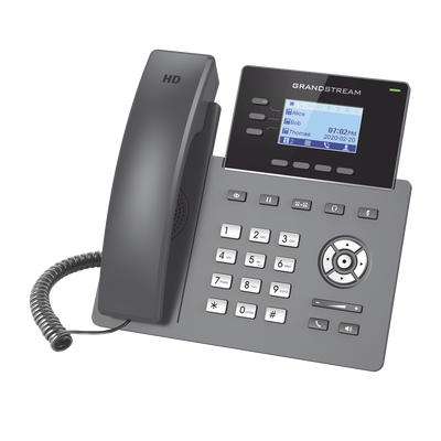 Teléfono IP Grado Operador, 3 líneas SIP con 6 cuentas, puertos Gigabit, codec Opus, IPV4/IPV6 con gestión en la nube GDMS