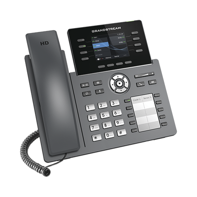 Teléfono IP Wi-Fi, Grado Operador, 8 líneas SIP con 4 cuentas, pantalla a color 2.8", puertos Gigabit, Bluetooth, PoE, codec Opus, IPV4/IPV6 con gestión en la nube GDMS