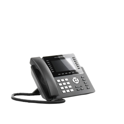 Teléfono IP Wi-Fi, Grado Operador, 14 líneas SIP con 6 cuentas, pantalla LCD  5", puertos Gigabit, Bluetooth, PoE, codec Opus, IPV4/IPV6 con gestión en la nube GDMS