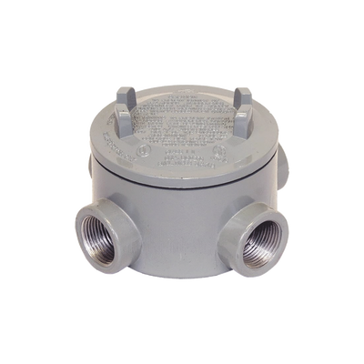 Caja  para Áreas Peligrosas con Tapa  Tipo GRX de 3/4" (19 mm) / Con 4 salidas.