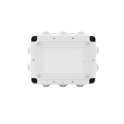 Caja de derivación de PVC Auto-extinguible con 10 entradas, tapa atornillada, 190 x 140 x 70 MM, Para Exterior (IP55)