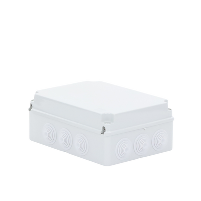 Caja Estanca de PVC Para Derivación y Conexión, 12 Entradas, Tapa Atornillada, 300x220x120 mm  (Área interna), Uso Exterior IP55, Material que no Propaga el Fuego y Libre de Hálogenos
