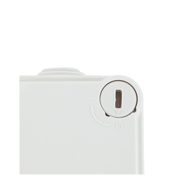 Caja Estanca de PVC Para Derivación y Conexión, 6 Entradas, Tapa con Tornillo de 1/4" de Vuelta, 100x100x50 mm (Área Interna), Uso Exterior IP55, Material que no Propaga el Fuego y Libre de Hálogenos