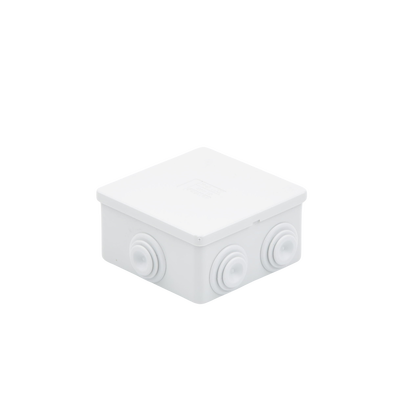 Caja Estanca de PVC Para Derivación y Conexión, 10 Entradas, Tapa con Tornillo de 1/4" de Vuelta, 150x110x70 mm (Área interna), Uso Exterior IP55, Material que no Propaga el Fuego y Libre de Hálogenos