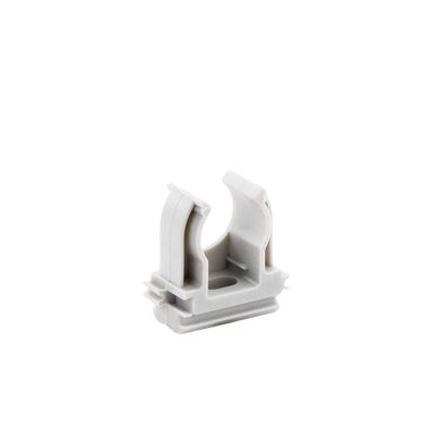 Soporte de presión (Abrazadera), PVC Auto-extinguible, abierto para tubería de 16 mm