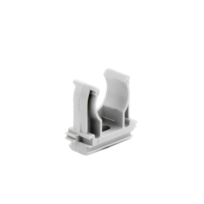 Soporte de presión (Abrazadera), PVC Auto-extinguible, abierto para tubería de 20 mm