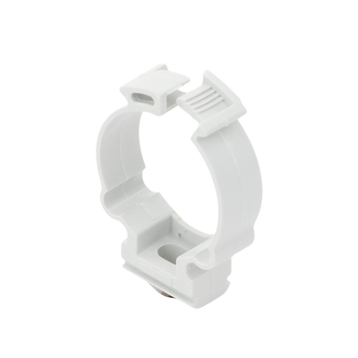 Soporte de collar (Abrazadera), PVC Auto-extinguible, cerrado para tubería de 32 mm