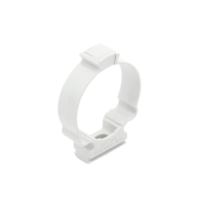 Soporte de collar (Abrazadera), PVC Auto-extinguible, cerrado para tubería de 40 mm