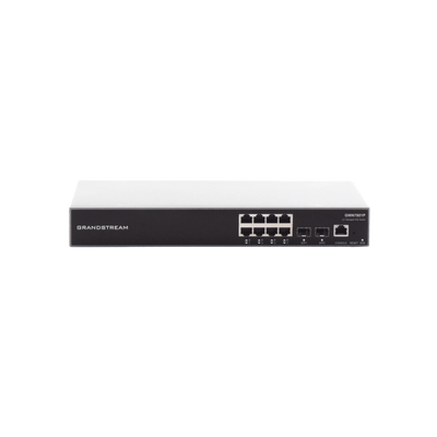 Switch PoE+ Gigabit Administrable / 8 puertos 10/100/1000 Mbps + 2 Puertos SFP Uplink / Hasta 120W / Compatible con GWN Cloud.