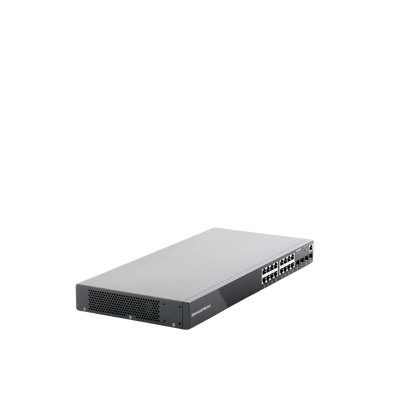 Switch Gigabit Administrable / 16 puertos 10/100/1000 Mbps + 4 Puertos SFP Uplink / Compatible con GWN Cloud.
