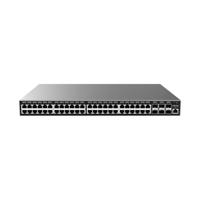 Switch Gigabit  Administrable / 48 puertos 10/100/1000 Mbps + 6 Puertos SFP+ / Compatible con GWN Cloud.
