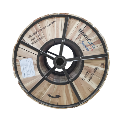 Carrete de 4 km de Fibra Óptica Aérea Figura 8 G.652D, Monomodo de 24 Hilos, Exterior, Span 100, Loose Tube