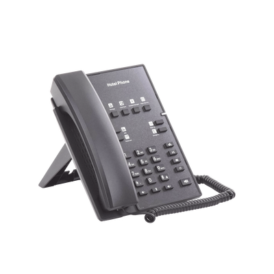 Teléfono IP para Hotelería, profesional con 8 teclas programables para servicio rápido, plantilla personalizable con PoE