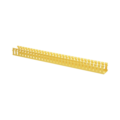Canaleta Ranurada de PVC sin Tapa, Tipo H (Tapa Abisagrada), 2 in de Ancho, 2 in de Alto y 1828.8 mm de Largo, Color Amarillo