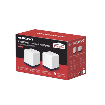 KIT de Sistema Inalámbrico H50G Mesh / Doble banda 2.4GHz y 5GHz AC 1900Mbps / 3 Puertos 10/100/1000 Mbps / Control vía App / Roaming Continuo