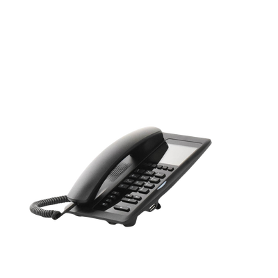 (H5W Color Negro)Teléfono IP WiFi para Hotelería, profesional de gama alta con pantalla LCD de 3.5 pulgadas a color, 6 teclas programables para servicio rápido (Hotline) PoE