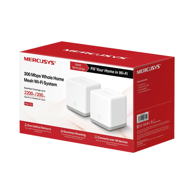 KIT de sistema inalámbrico HALO S3 mesh para hogar, 2.4GHz N, doble puerto 10/100Mbps, conexión de hasta 40 dispositivos.