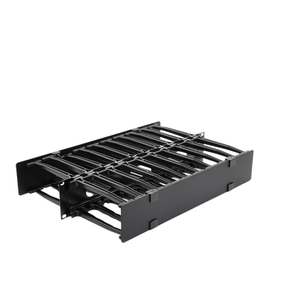 Organizador de Cable Horizontal RouteIT, Doble, Para Rack de 19in, 6in de profundidad, 2UR
