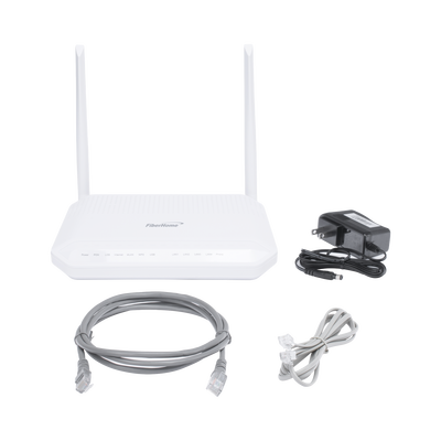 ONU GPON WiFi (2.4/5 GHz), 2 Antenas de 5 dBi, Compatible con OLTs de Terceros, MIMO 2x2, 4 puertos Gigabit + 1 POTS + USB, conector SC/UPC, (Gestión WAN desde la Interfaz de la ONU)