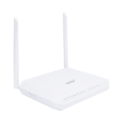ONU GPON WiFi (2.4/5 GHz), 2 Antenas de 5 dBi, Compatible con OLTs de Terceros, MIMO 2x2, 4 puertos Gigabit + 1 POTS + USB, conector SC/UPC, (Gestión WAN desde la Interfaz de la ONU)