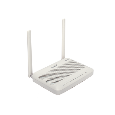 ONU GPON WiFi 6, (2.4/5 GHz), 2 Antenas de 5 dBi, Compatible con OLT de Terceros, 4 puertos Gigabit + 1 POTS + 2 USB, conector SC/UPC