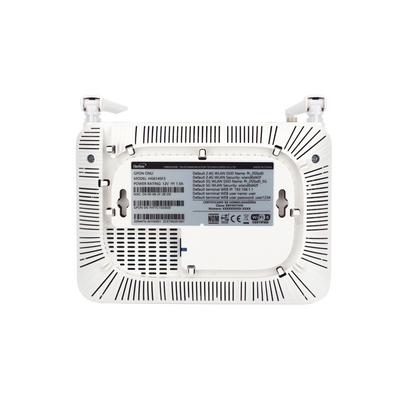 ONU GPON WiFi 6, (2.4/5 GHz), 2 Antenas de 5 dBi, Compatible con OLT de Terceros, 4 puertos Gigabit + 1 POTS + 2 USB, conector SC/UPC