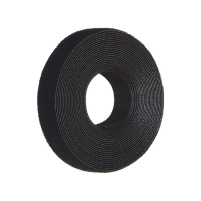 Rollo de Cinta de Contacto, de 15 Pies (4.5m) de Largo, 19.1 mm de Ancho, Color Negro