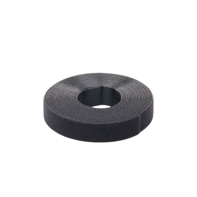 Rollo de Cinta de Contacto, de 15 Pies (4.5m) de Largo, 19.1 mm de Ancho, Color Negro