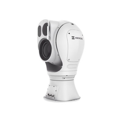 Mini Punta de Poste IP Dual / Térmica 25 mm (384 X 288) + Óptico 32X (4 Megapixel) / 800 mts IR / IP66 / Detección de Temperatura / microSD