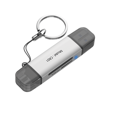 Lector de Tarjetas 2 en 1 / Conector Dual USB-A  y USB-C / Soporta SD y Micro SD