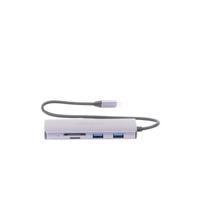 Hub (Adaptador) USB - C / 8 en 1 / 1 Salida HDMI (4K) / 1 Salida USB 2.0 / 3 Salidas USB 3.0 / 1 Salida SD (Memoria SD) / 1 Salida TF (Micro SD) / 1 Entrada USB - C (Carga Rapida / 100 Watts)