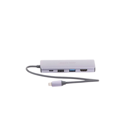 Hub (Adaptador) USB - C / 8 en 1 / 1 Salida HDMI (4K) / 1 Salida USB 2.0 / 3 Salidas USB 3.0 / 1 Salida SD (Memoria SD) / 1 Salida TF (Micro SD) / 1 Entrada USB - C (Carga Rapida / 100 Watts)
