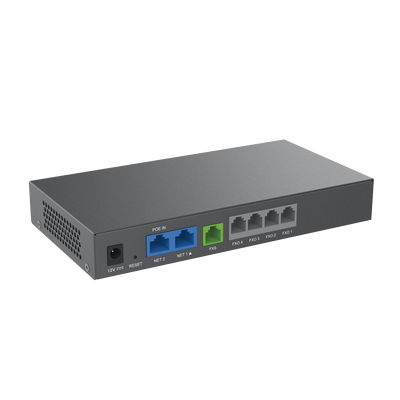 Gateway Analógico 4 FXO (Conectar Lineas Analógicas) / Puertos FXO y FXS / 3 Perfiles SIP / NAT / PoE / TR069 / Fax T.38 / 3 Vías Conferencia / AES / Failover SIP