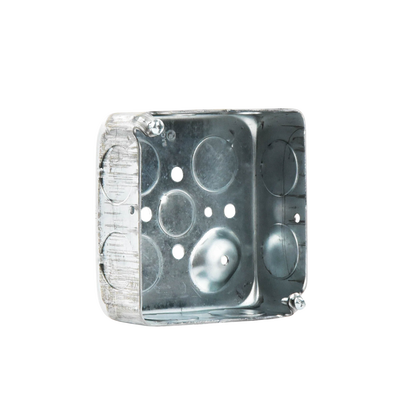 Caja Cuadrada 4 x 4"/Profundidad  1- 1/2"/ 11 Entradas de 3/4" y 1 de 1/2".