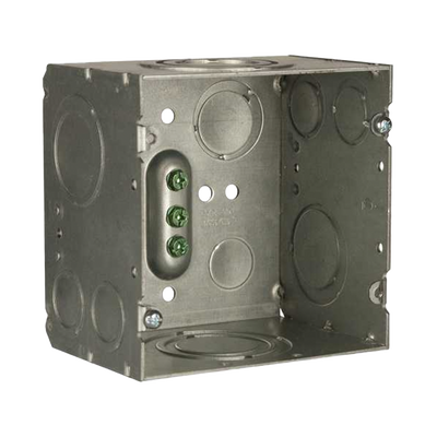 Caja Cuadrada 4- 11/16" x 4 11/16"/ Profundidad de 3-1/4"/ 2 Entradas  1", 1 1/4", 1 1/2", 2", 2 Entradas 1"-1 1/4", 2 Entradas 3/4 "- 1", 4 Entradas 1/2" - 3/4", 2 Entradas 1/2".