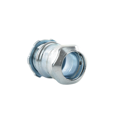 Conector Recto Compresión de Acero Galvanizado para Pared Delgada de 3/4" .