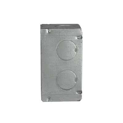 Caja (Chalupa) 4x2"/ Profundidad 2-1/8"/ 8 Entradas de 3/4"/Soldada