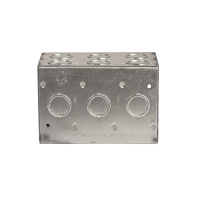 Caja Multigang de 3 Gangs/ Profundidad de 3-1/2"/ 19 Entradas de 1/2" - 3/4".
