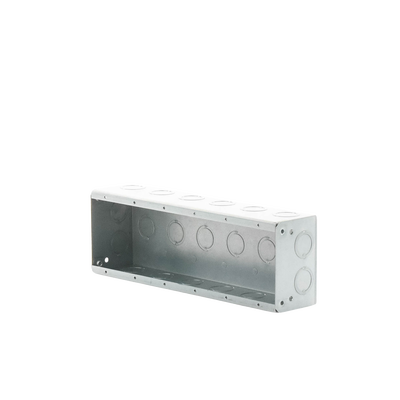 Caja de 6 Gang/Profundidad 2 1/2"/28 Entradas 1/2"-3/4".