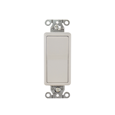 Interruptor Decorador de 20 A 120-277 V CA/ Unipolar / Cableado Lateral y Posterior / Color Blanco.