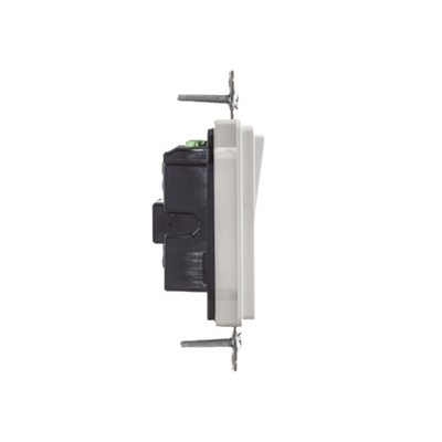 Interruptor Decorador de 20 A 120-277 V CA/ Unipolar / Cableado Lateral y Posterior / Color Blanco.