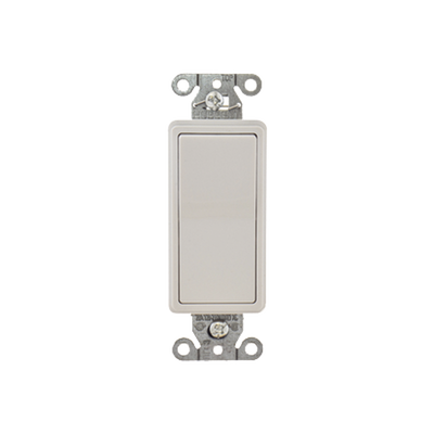 Interruptor Decorador de 20 A 120-277 V CA/ 3 Vías/ Cableado Lateral y Posterior / Color Blanco.